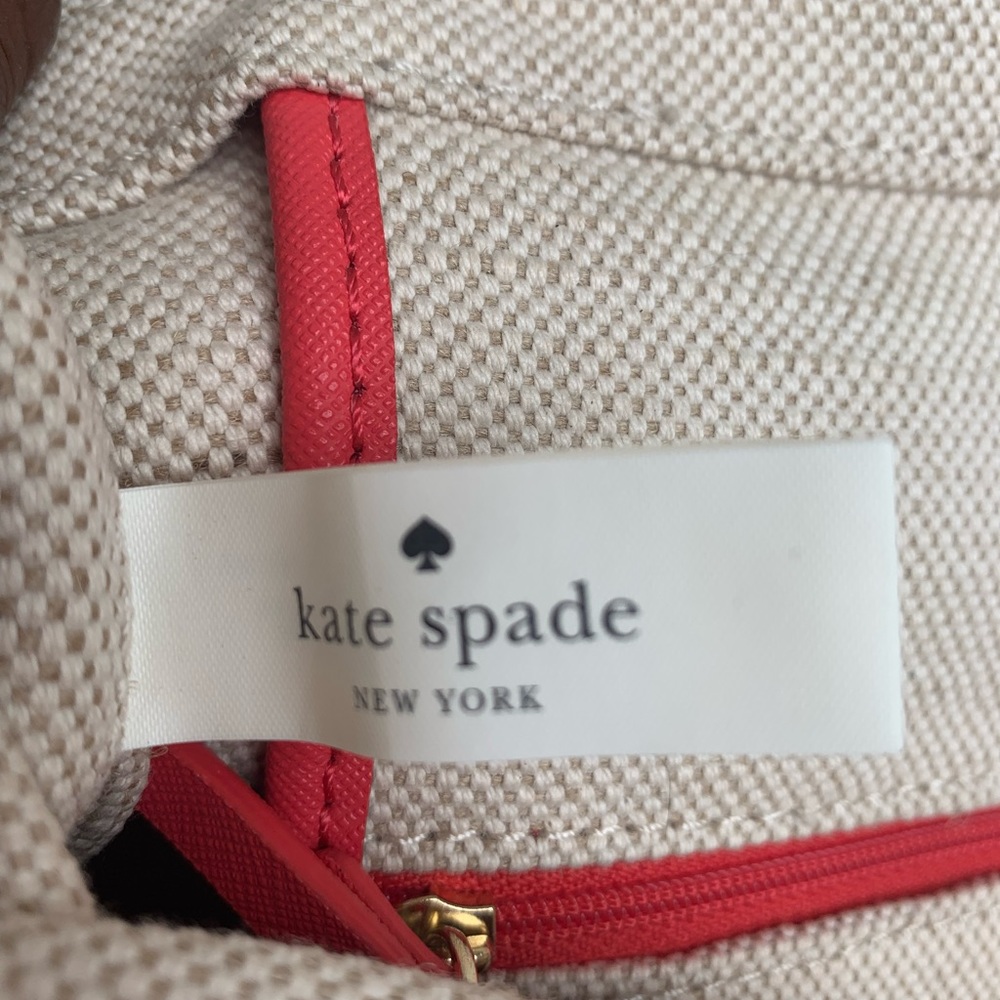 Kate Spade Summer Heritage Logo Dipped Canvas Tote - Picture 8 of 11